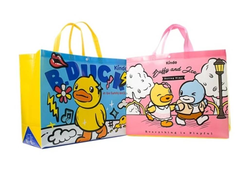 กระเป๋าช้อปปิ้ง Bduck  50*39.5*18cm ฟ้า-ชมพู