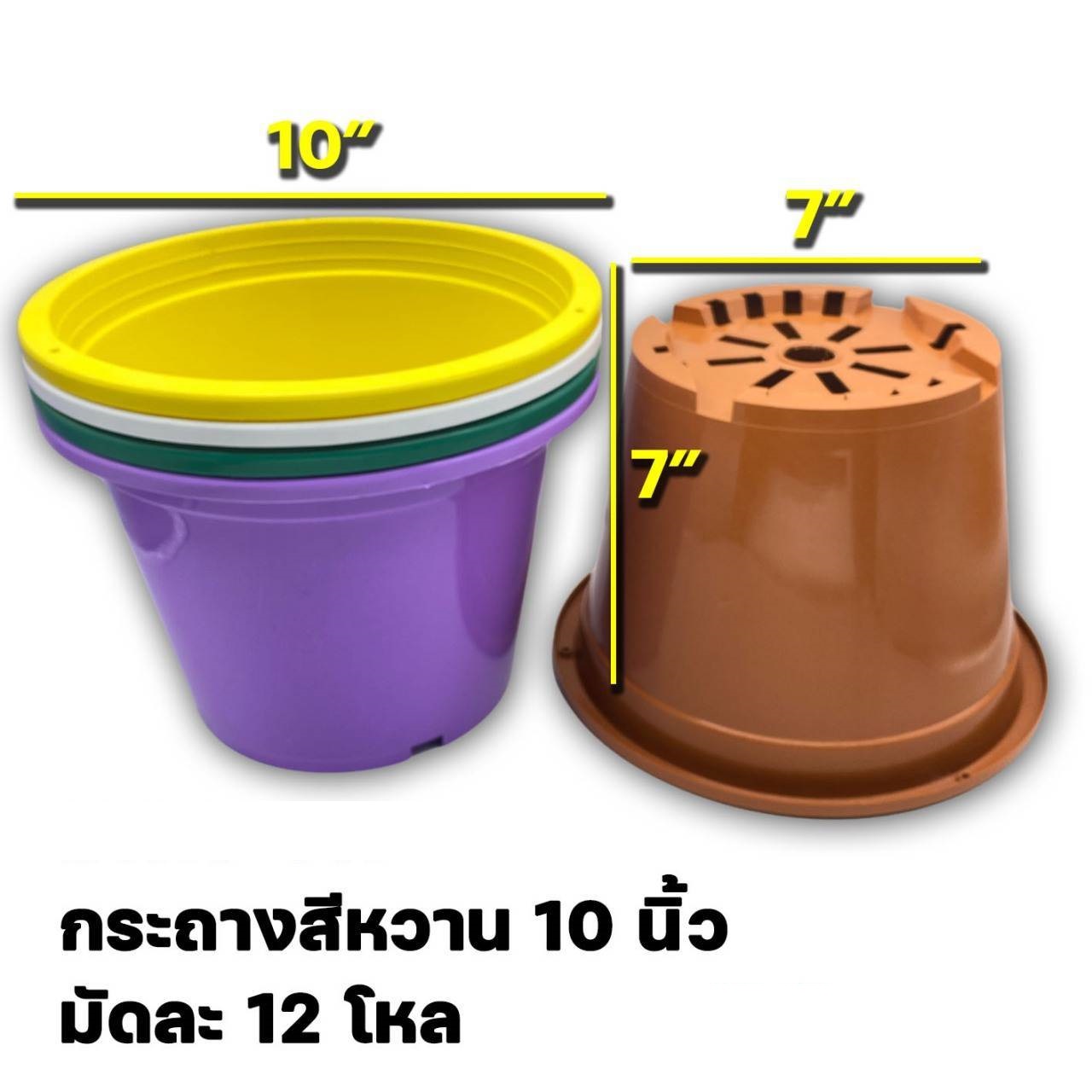 กระถางต้นไม้ 10 นิ้ว (สีทอง)  (1*144)