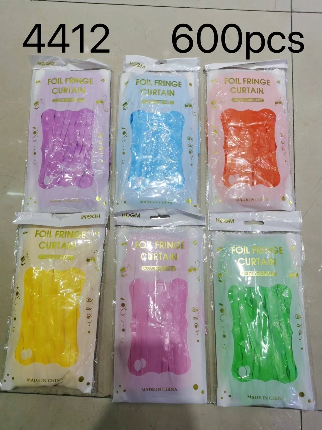 ม่านฟอยล์ ม่านสีหวาน 1x2เมตร 1*600 JM