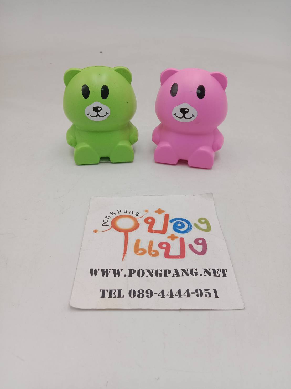 กระปุกออมสิน รูปหมีเล็ก 10x7cm สีหวาน สินค้า 10บาท