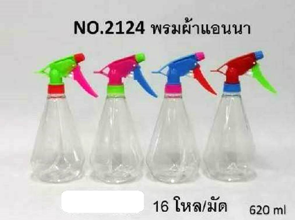 กระบอกฉีด ขวดพรมน้ำ แอนนา ตัวใสฝาสี 620 ml. Foggy(1*192)