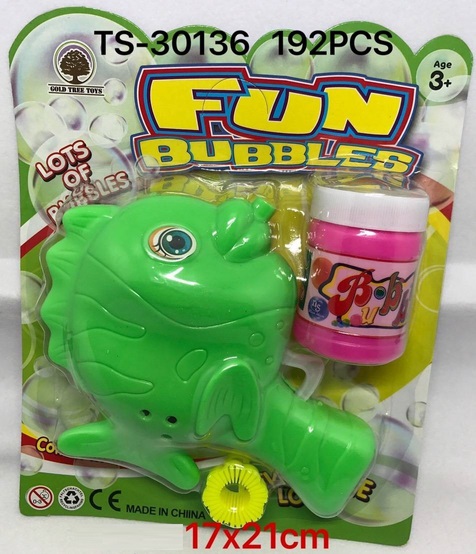 ปืนเป่าฟองรูปปลา FUN BUBBLES  1*192