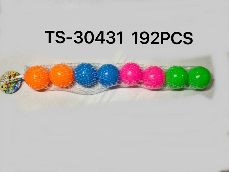 ลูกบอล 1x8 คละสี 5.5x5.5CM. ถุงตาข่าย (1*192) TS33820