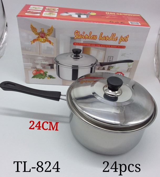 หม้อด้าม+ฝาสเตนเลส 24cm. **93.75บาท/ชิ้น ขั้นต่ำ 3 ชิ้น 