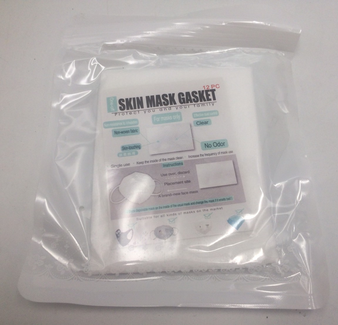 แผ่นกรอง ผ้าปิดจมูก 1x12 SKIN MASK GASKET 1*1200