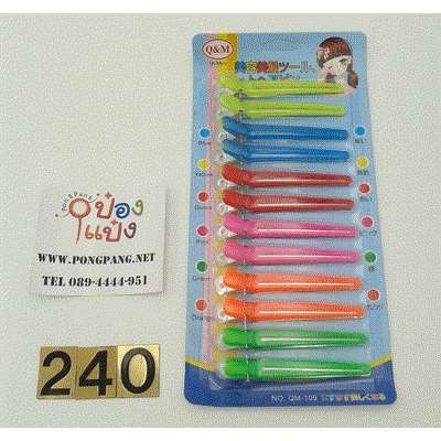 กิ๊บหนีบผม ปากเป็ด 1x12 เหล็กคละสี T9937 P8826 SG-HA016 T9937 S9056 T14965