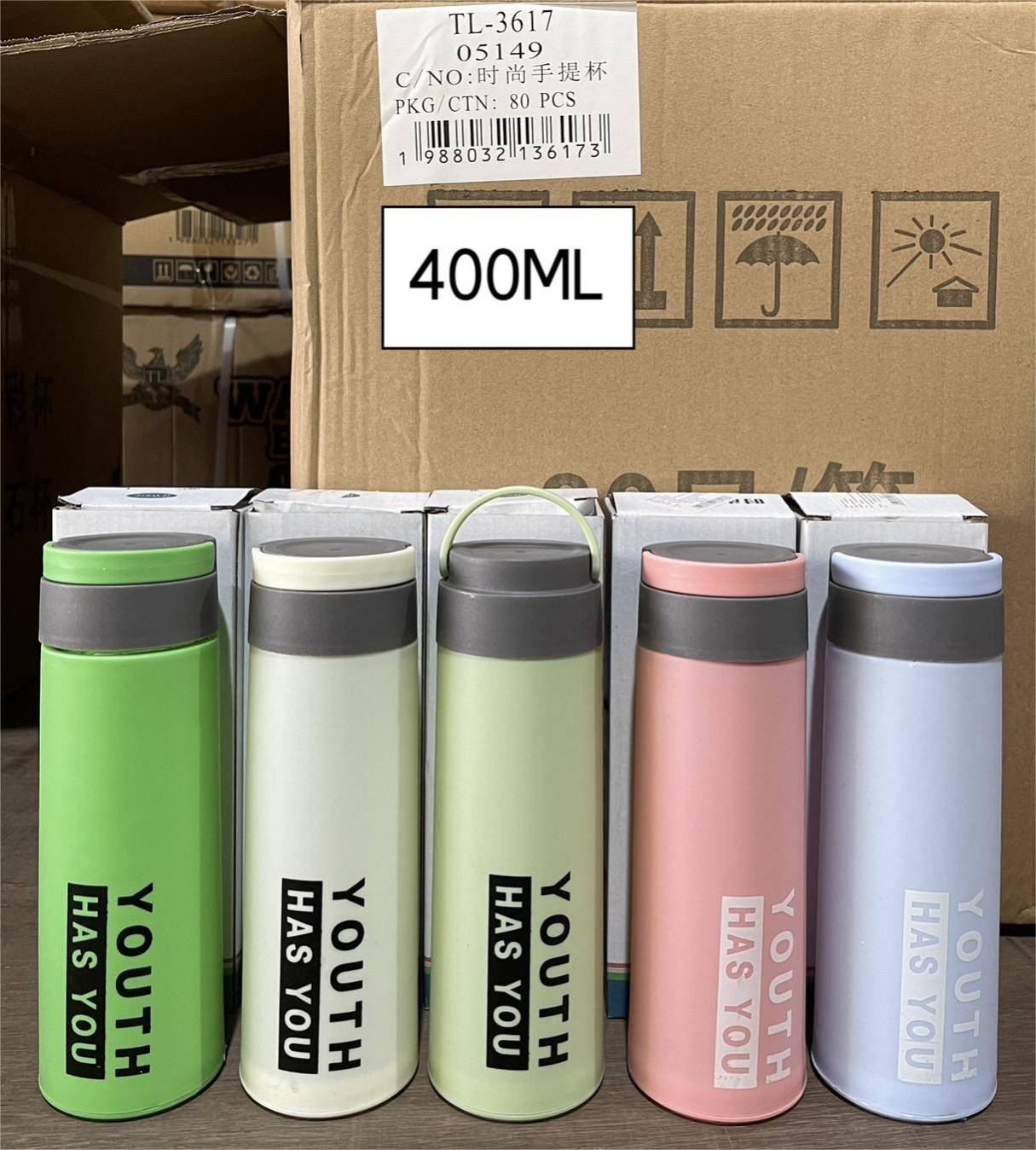 กระบอกแก้วน้ำ YOUTH มีหูหิ้ว 400 ml. 1*80 T29014 XTH-101 ZC90310